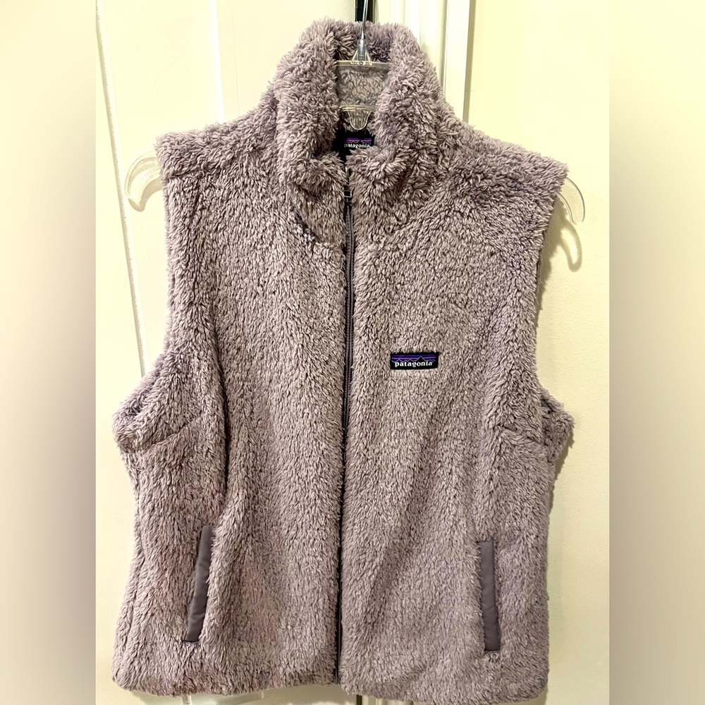 Patagonia Vest Los Gatos fleece fur Sherpa vest light purple grey